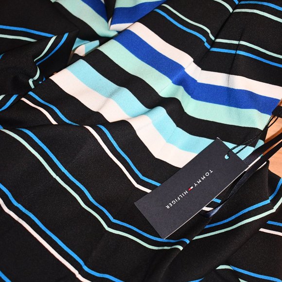 NWT Tommy Hilfiger Blue Striped Wear to Work Dress Size 2 - Picture 10 of 10
